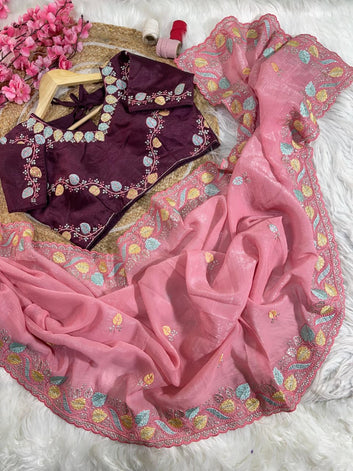 Timeless Elegance – Pure Crunchy Silk Saree  SA725-922