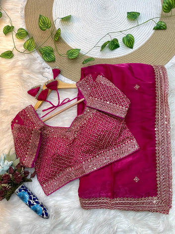 Royal Radiance – Pure Zimmy Choo Silk Saree  SA725-924