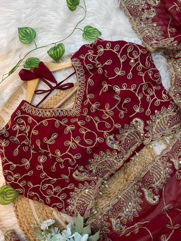 Graceful Glow – Soft Georgette Saree SA725-925