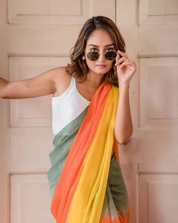 Linen Digital Printed Saree SA825-1379