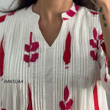 Summer Special Hand Block Printed Kurta Se|| SA725-932