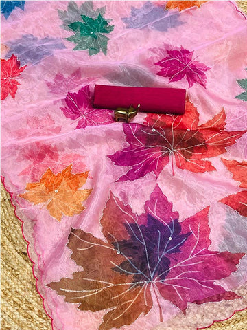 Soft Organza handwork Saree with handwork (Khatli) work SA125-047