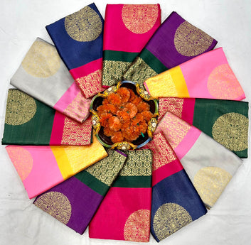 Lichi Silk Saree with Full Jacquard Weave & Designer Pallu SA925-1105