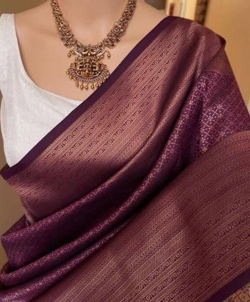 Soft Shine Bright in Silk & Jacquard Saree SA925-1098