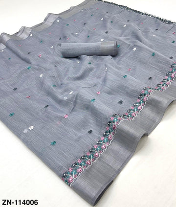 Celebrate Onam in Style – Traditional Cotton Saree with Embroidered SA825-931