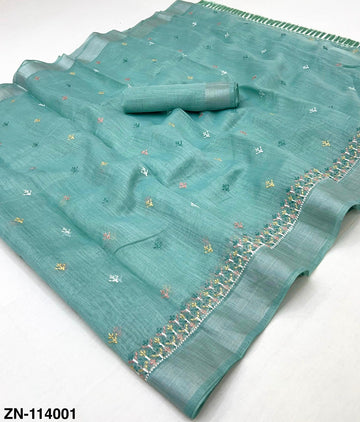 Celebrate Onam in Style – Traditional Cotton Saree with Embroidered SA825-926