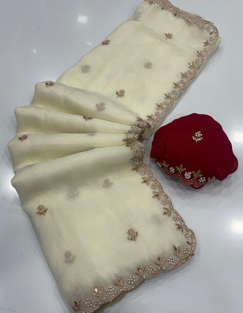 Onam Special Pure viscose Mysore crepe silk with jacquard butti SA825-961