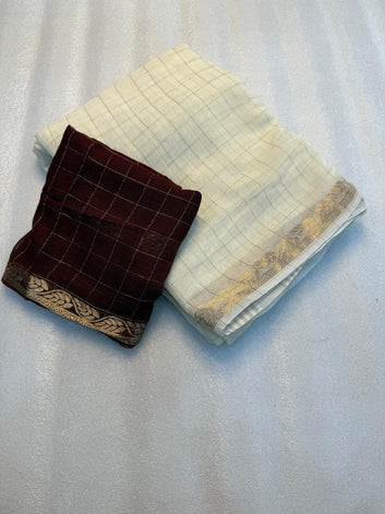 Onam Special Pure viscose Chinon with jacquard butti SA825-958