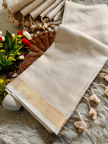 Onam Special Tissue Saree – With Designer Latkans & Rich Zari Border SA825-955