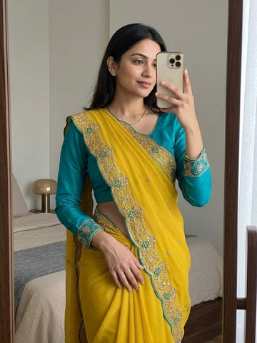 Rangoli Silk Saree with Fancy Embroidery SA826-2135