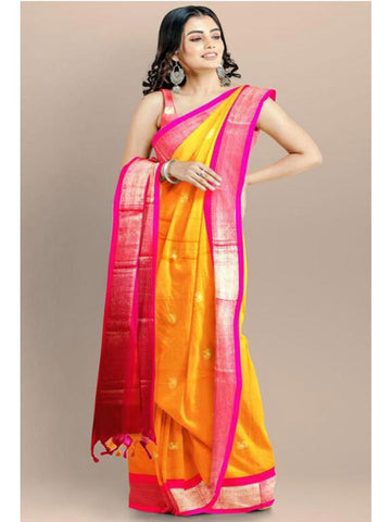Cotton Silk Sari with weaving Zari SA125-283