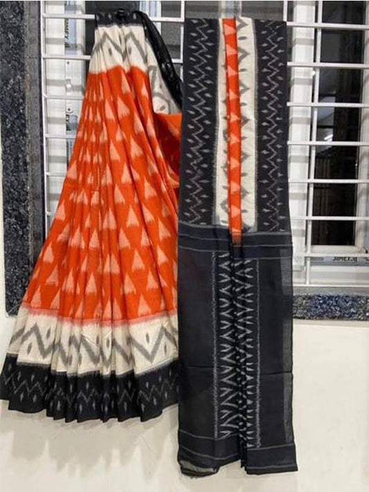 Ikkat Style Linen Digital Printed Saree SA125-174