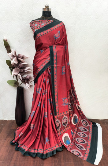 🔥Selling Fast! Affordable Modal Silk Saree SA326-1847