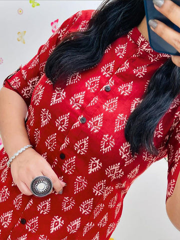 Designer Digital Print Co-Ord Set | A-Line Kurti with Ankle-Length Pants  ! SA625-716