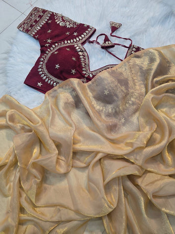 Space Silk Saree with Heavy Sequin Embroidery SA1225-1613