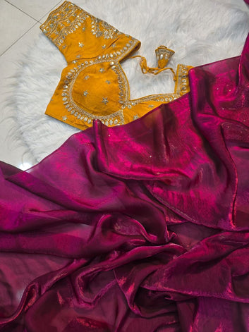 Space Silk Saree with Heavy Sequin Embroidery SA1225-1615