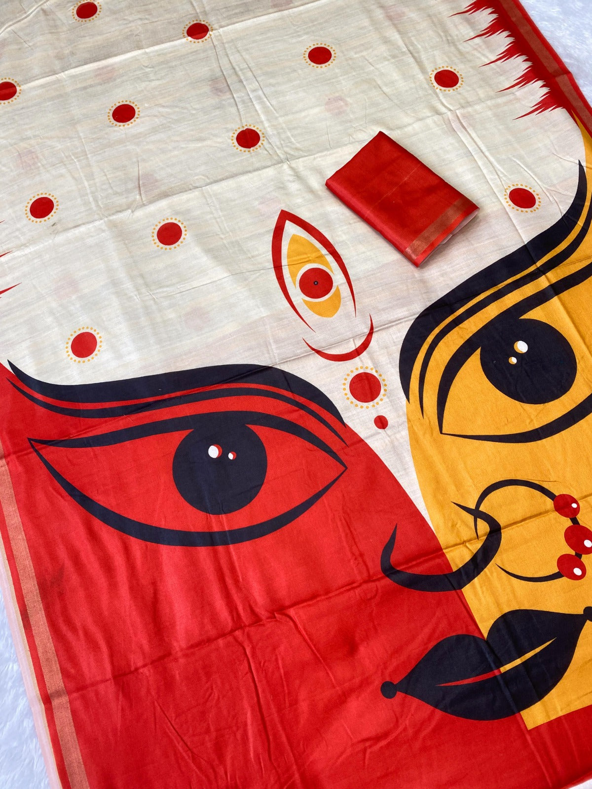 Cotton Tusser Saree with Zari Border  SA825-1162