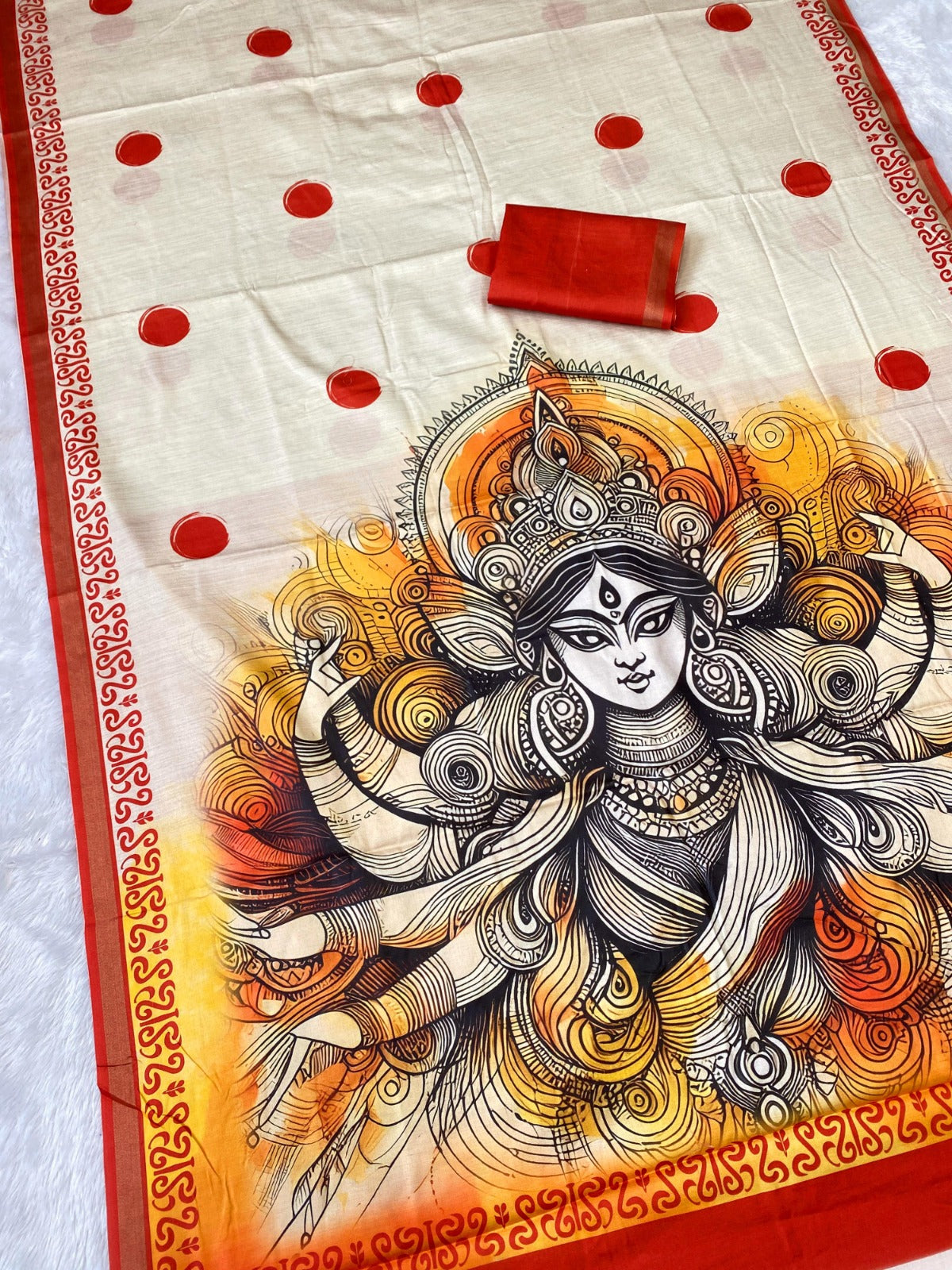 Cotton Tusser Saree with Zari Border  SA825-1163