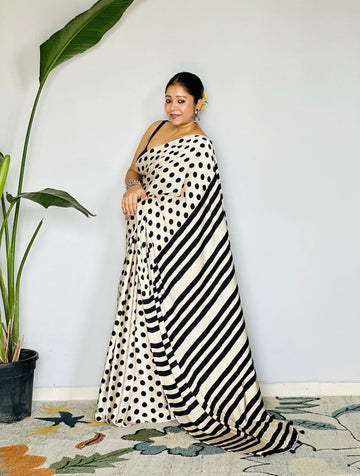 Original Ajrakh Saree with Digital Print SA126-1813