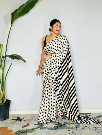 Original Ajrakh Saree with Digital Print SA126-1813