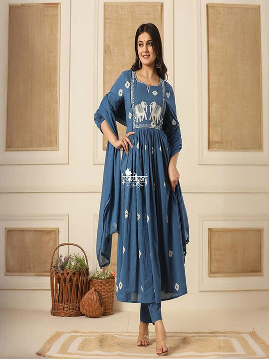 Pure Cotton Embroidery Suit Set SA125-110