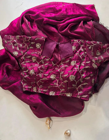 Fandy Satin Saree With Fancy Lace BorderSA1225-1610