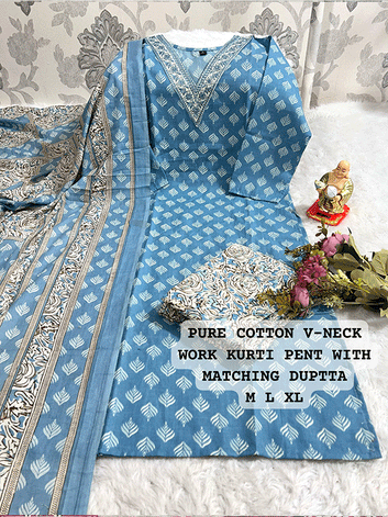 V-Neck Kurti Set || SA325-515