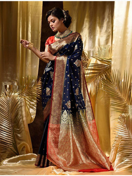 Grace in Every Drape – Premium Lichi Silk Saree SA625-843