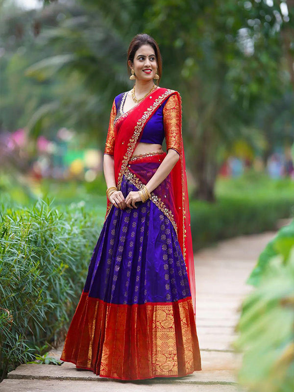 Designer Half and Half Saree(unstich) SA125-229