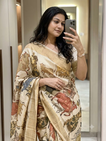 Durga Puja Special Linen Saree SA826-2175