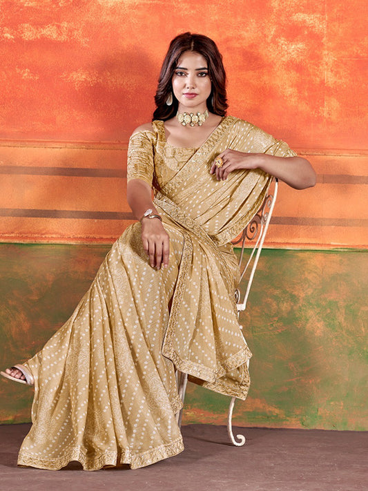 Chiffon Sari with Embroidery border SA225-334