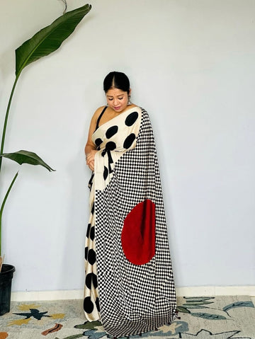 Original Ajrakh Saree with Digital Print SA126-1819