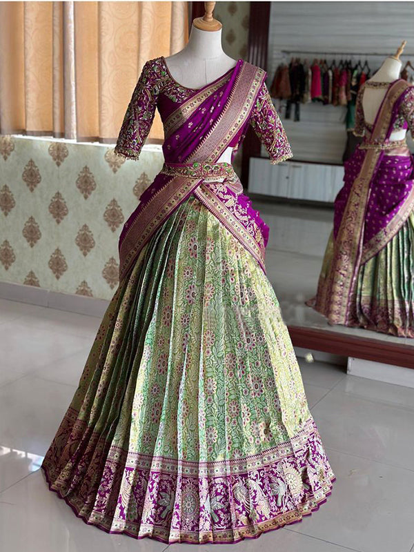Designer Half and Half Saree(unstich) SA125-255