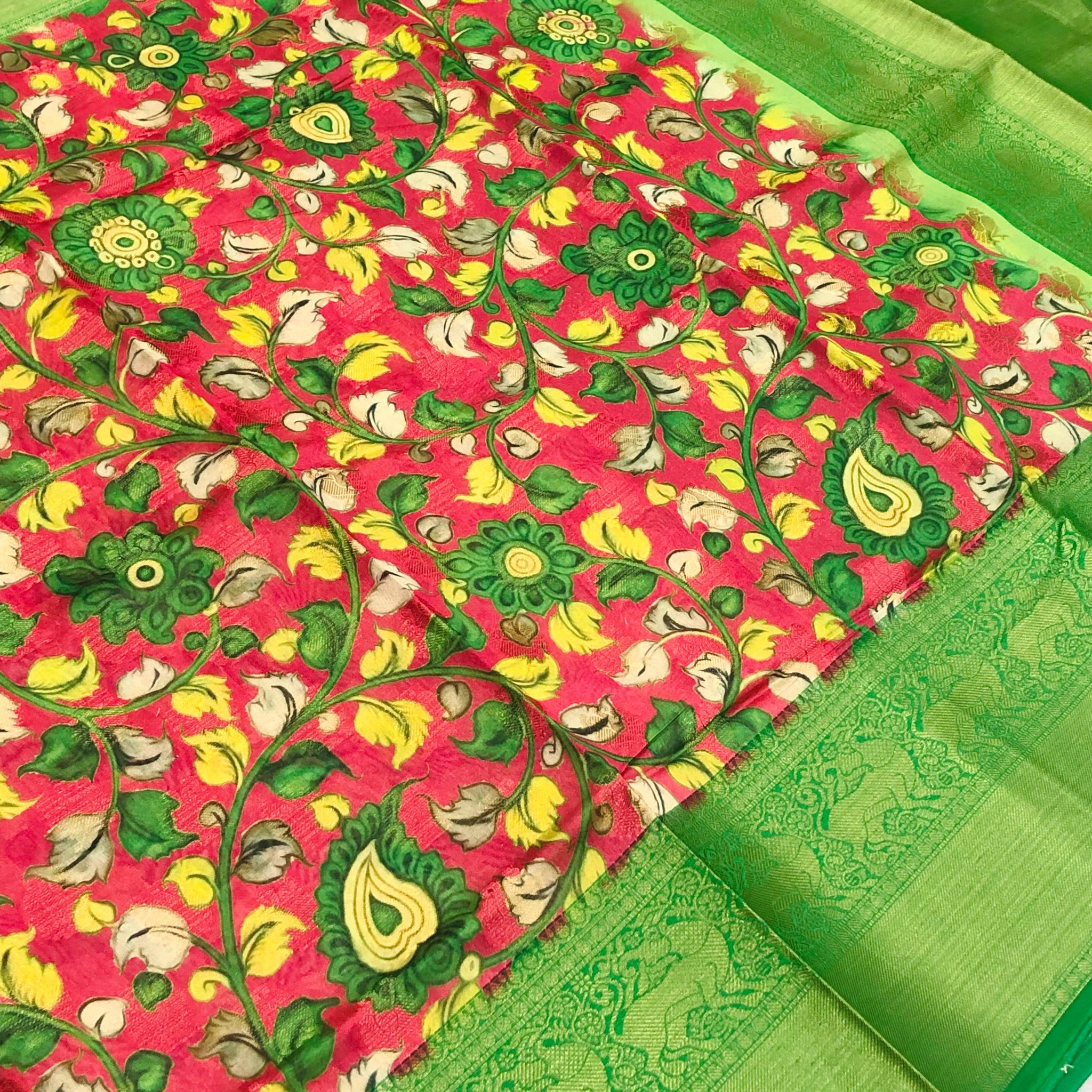Beautiful Soft Banarasi Silk Saree with Floral Prints SA925-1263