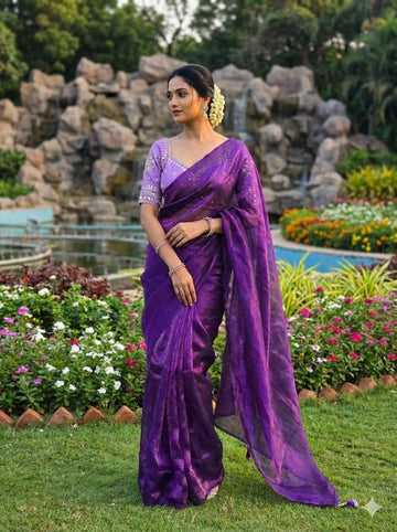Space Silk Saree with Heavy Sequin Embroidery SA1225-1614