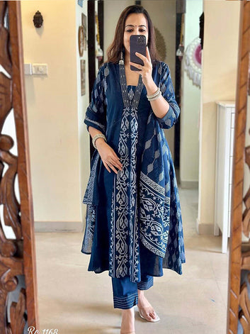 Blue Anarkali Suit Set SA125-109