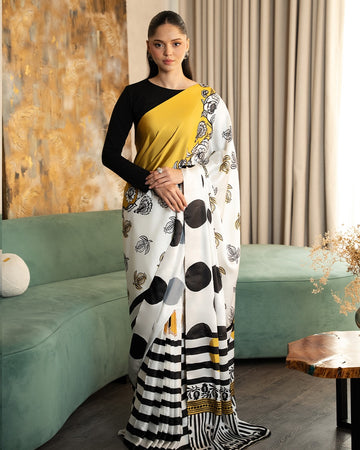 Original Ajrakh Saree with Digital Print SA126-1795