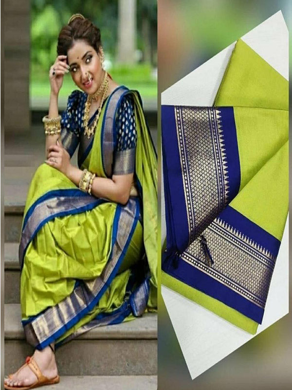 Cotton Silk Sari with weaving Zari SA125-285