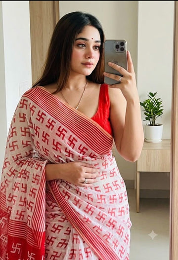 Durga Puja Special Linen Saree SA826-2186