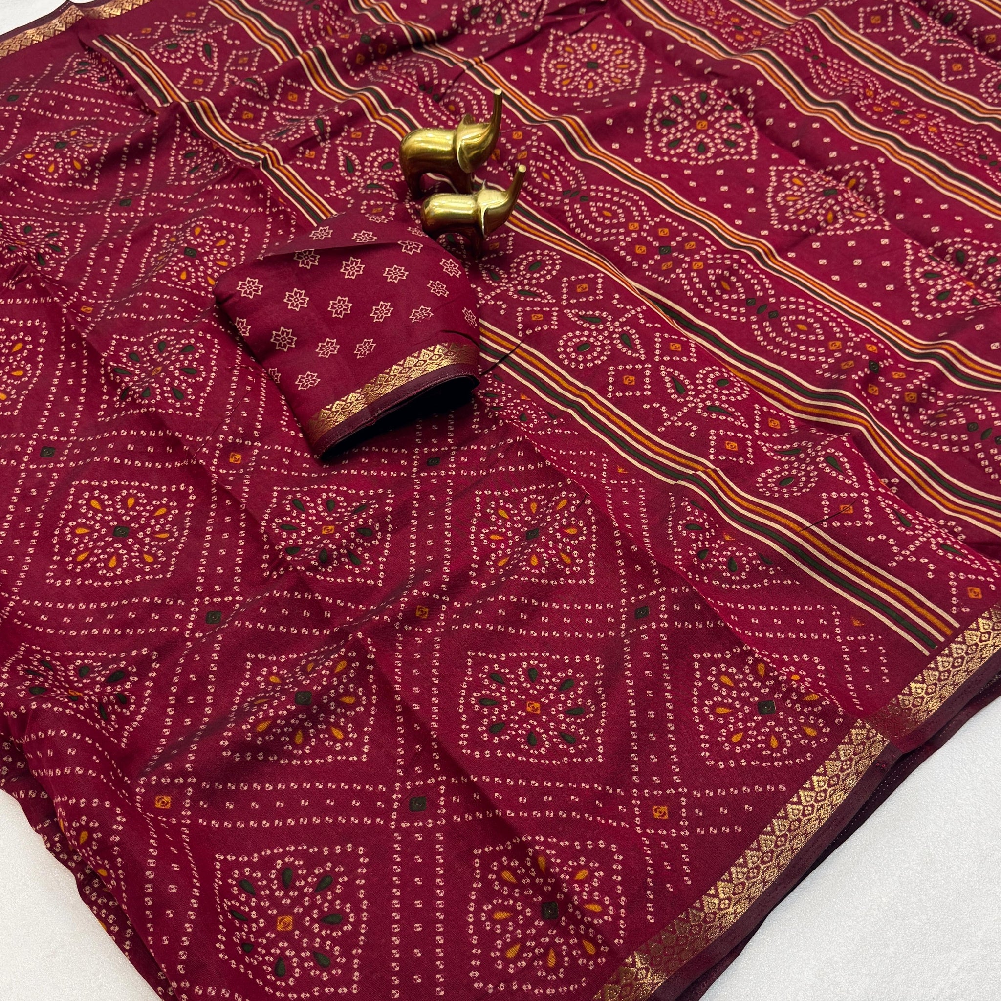 Celebration Ready: Traditional Mangalagiri Silk Saree SA1025-1273