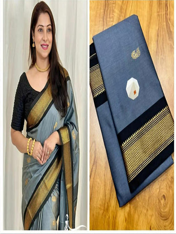 Cotton Silk Sari with weaving Zari SA125-286