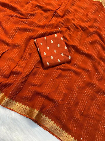 Viscose Georgette Sequence Saree with Viscose Butti Blouse SA1225-1616