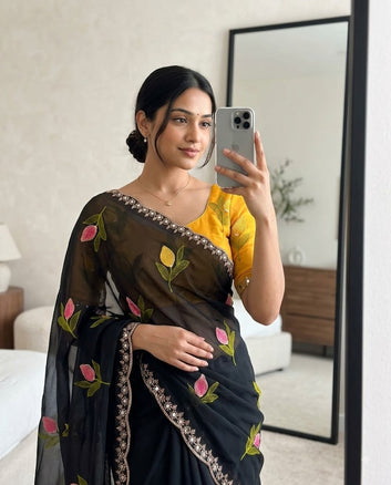 Rangoli Silk Saree With Embroidery, Mirror Work SA826-2128