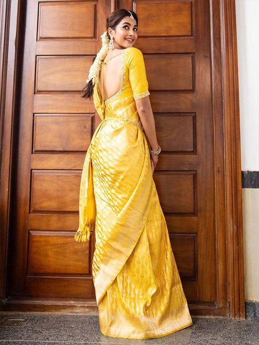 Classic Charm: Rich Pallu Lichi Silk with Contrast Blouse SA625-842