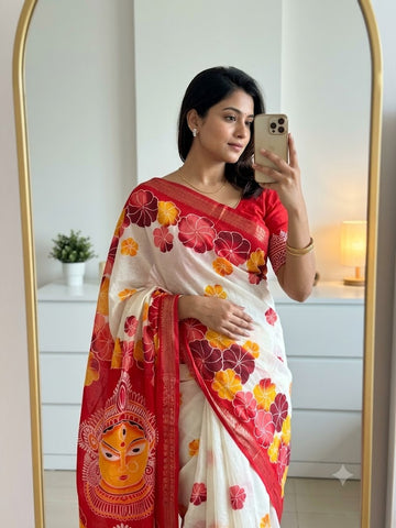 Durga Puja Special Pure Tussar Silk Saree SA826-2169