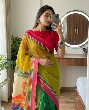 Durga Puja Special Linen Saree SA826-2177