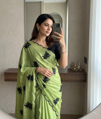 Rangoli Silk Saree with Embroidery & Sequin Work SA826-2129