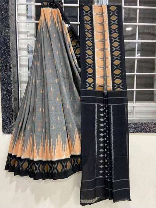 Ikkat Style Linen Digital Printed Saree SA125-172