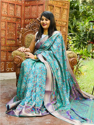Semi Silk Patola Saree with jacquard border SA125-036