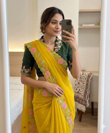 Most Viral Saree  | Star Georgette Saree  SA326-1922